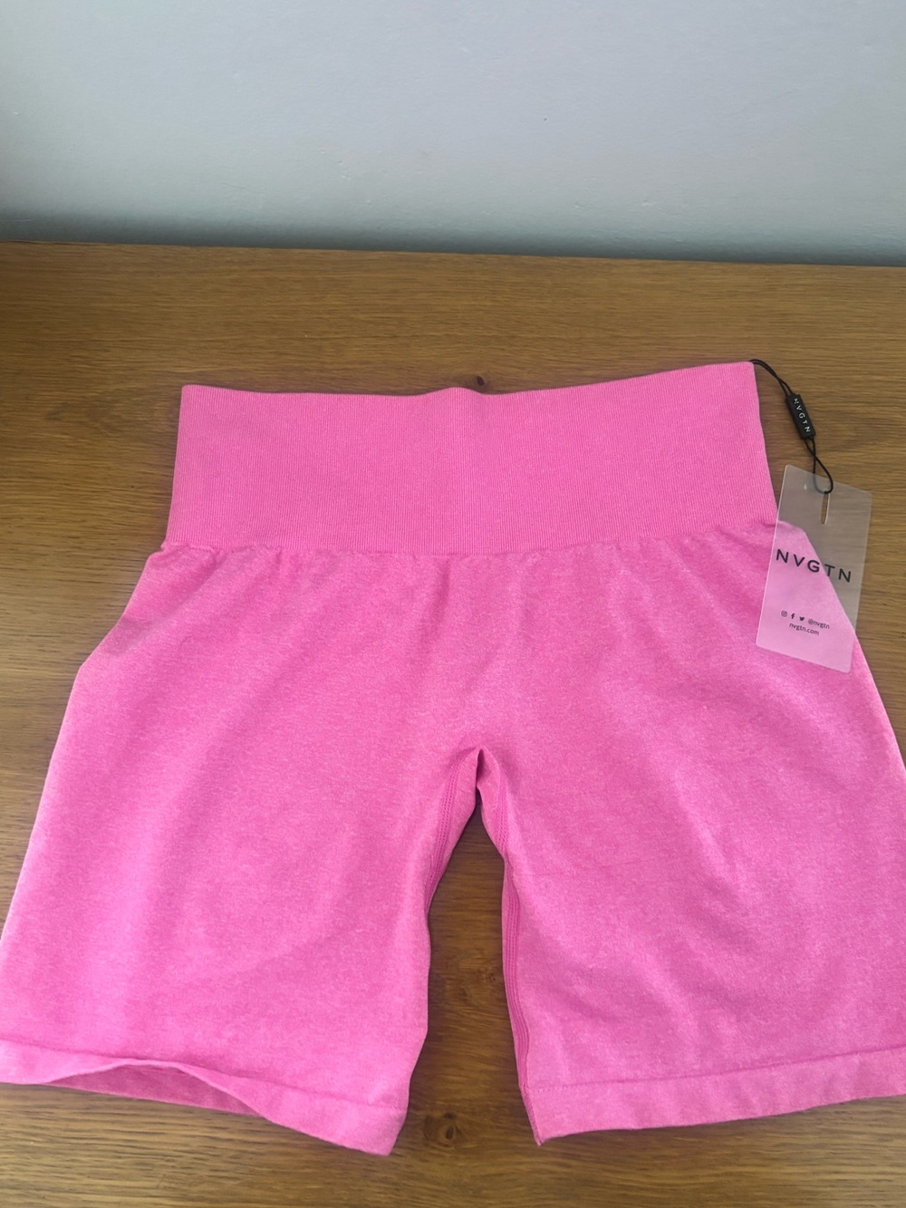 NVGTN Women's High-Rise Hot Pink Bike Shorts
